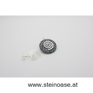 Donut Halter 30mm  Spirale versilbert